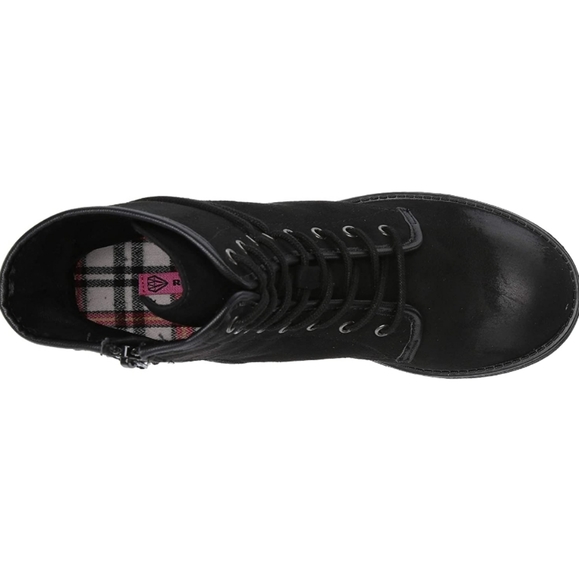 Rock & Candy by Zigi Hurley Faux Suede Ankle Lace-up Boots Black -7 - Picture 3 of 9